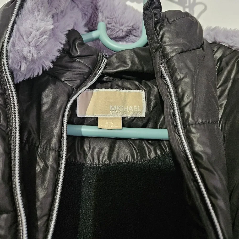 Michael Michael Khors Girls Black Puffer coat  L 10/12